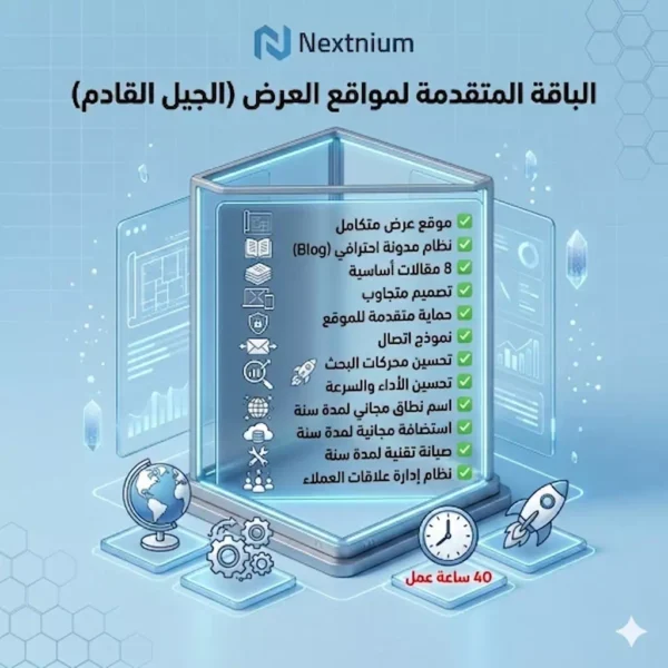 الباقة المتقدمة لمواقع العرض